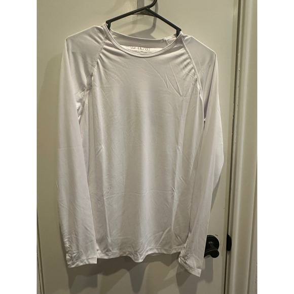 reel life Tops - Reel Life Womens White Long Sleeve Sun Shirt Follow Me To Paradise Graphic L